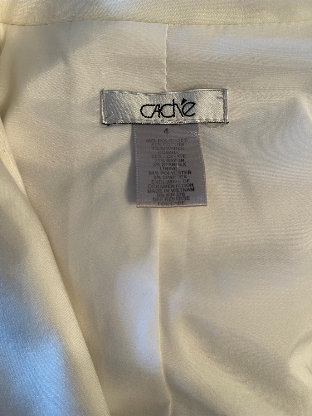 Cache Cream Satin-Look Blouse - Picture 3 of 6